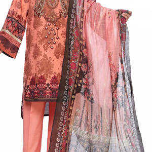 Venta al por mayor de 3 piezas de verano de césped trajes para las señoras Venta caliente paquistaní Salwar Kameez estilo vestido para la India y Pakistán - Product Image 6