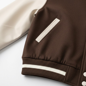 Chaqueta Universitaria Extra Grande para Mujer, Forro de Piel de Oveja y Algodón, Estilo Béisbol Hecho a Medida, Ropa Exterior Informal, Abrigo de Moda Urbana - Product Image 5