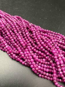 Mehrajudin <b>Gems</b> Super Quality Natural Red Ruby <b>Stone</b> 8mm Rondelle Beads Third Party Certified Rajasthan Jewelry Making - Product Image 2