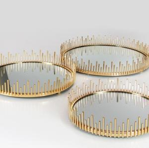 Modern Luxury Gold <b>Mirror</b> Stylish Double Circle Design for Home Display New Elegant Decorative Piece for Luxurious Servings - Product Image 2