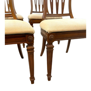 Vintage Mahogany Dining <b>Chair</b> Wooden Cross Back Side <b>Chair</b> Upholstered Seat for Dining Room - Product Image 4