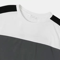 T-shirt en coton 100% pour homme, coupe ample, tissu confortable, logo personnalisé imprimé, streetwear.