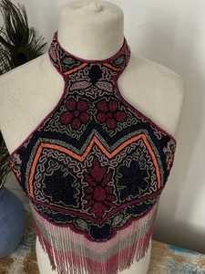 เสื้อคลุมเบอร์เลสก์หรูหราสวยงาม ประดับด้วยลูกปัด สายรุ้ง ปักเลื่อม ไข่มุก ปักลาย คอวี เอวธรรมชาติ ยาวกรอมพื้น ทรงตรง เหมาะสำหรับงานเทศกาล - Product Image 5