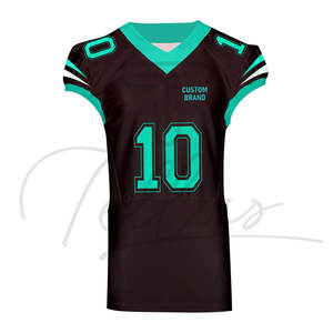 Uniformes de Fútbol Americano Personalizados al por Mayor, de Alta Calidad, Transpirables, de Manga Corta, Estampados, Tallas Grandes - Product Image 4