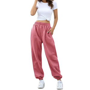 OEM logotipo personalizado Casual Jogging and Lounge mujeres Jogger pantalones de chándal Unisex personalizado algodón transpirable pantalones de chándal - Product Image 2