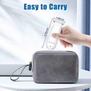 ปัตตาเลี่ยนตัดผมมืออาชีพ สีขาว สแตนเลส ใช้แบตเตอรี่ ชาร์จผ่าน USB ปรับระดับได้ ใช้ได้กับภาษาฝรั่งเศสและสเปน เหมาะสำหรับใช้ในบ้าน กันน้ำ - Product Image 4