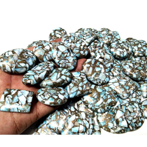 Lote de Piedras Preciosas de Larimar de Cobre Natural, Forma Mixta, Precio al por Mayor, Pulido, Tamaño Mixto, Lote de Cabujones de Larimar de Cobre para Joyería - Product Image 5