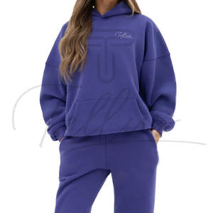 Nouveaux sweats à capuche pour femmes d'hiver, couleur unie, pull à capuche avec logo sur le devant, 100% coton polaire, qualité supérieure, prix avantageux - Product Image 1