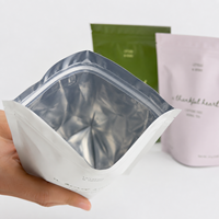 Sachet d'emballage de thé imprimé sur mesure, qualité alimentaire, avec fermeture éclair, finition mate, minimaliste, pour thé en vrac ou infusions, 3oz