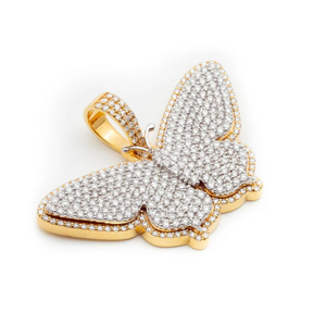 Personalizado Hip Hop tendencia estilo Bling mariposa colgante Moissanite diamante encanto colgante para hombres y mujeres 925 plata esterlina - Product Image 6