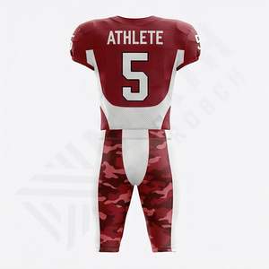 Ensemble d'uniformes de football américain 7v7 en polyester 100% en vrac, personnalisé, respirant, sans manches, imprimé, vêtements de performance pour équipe athlétique - Product Image 2