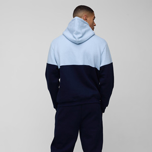 Wholesale Trendy Y2K <b>Aesthetic</b> Regular Fit Men's Diamond Color Block Hooded Tracksuit For Men Zip-Through <b>Hoodie</b> & Jogger Set" - Product Image 4