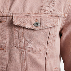 Veste en jean pour homme personnalisable, coupe-vent, collection de vêtements chauds, logo frontal en polaire noir - Product Image 5