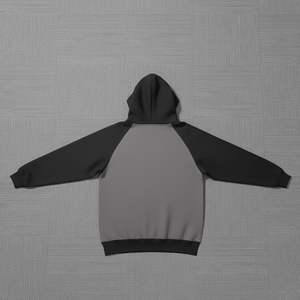 Sweat à capuche pour homme en coton 100% avec blocs de couleur, impression DTF personnalisée, logo, 2 tons, ample, épaules tombantes, polaire surdimensionné, OEM/ODM - Product Image 2
