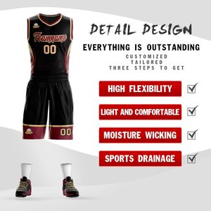 Conjunto de Uniforme de Baloncesto Transpirable, Tallas Grandes, Ropa Deportiva para Equipos Adultos, 100% Poliéster, Colores Personalizables - Product Image 4