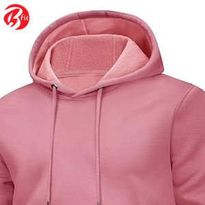 Pull à capuche en polaire 100% coton avec poche à la mode à manches longues thermique pour adultes vêtements d'hiver - Product Image 4