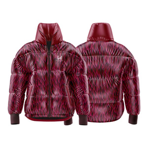 Veste matelassée à col roulé légère imperméable personnalisée formelle avec impression 3D coupe-vent confortable durable solide devant - Product Image 6