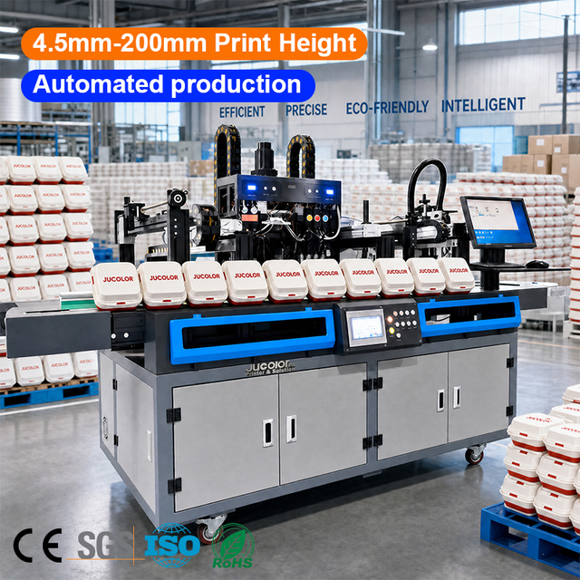 Jucolor High Speed One Pass Flat Printing Machine for Cosmetic Box Covers PVC, Plastic, Metal, Wood Digital UV Printer