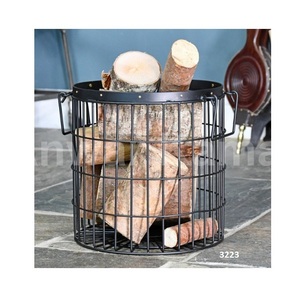 Estante y soporte para troncos de hierro curvo negro resistente para soportes de almacenamiento de leña bastidores de troncos de metal para soportes de troncos de leña - Product Image 5