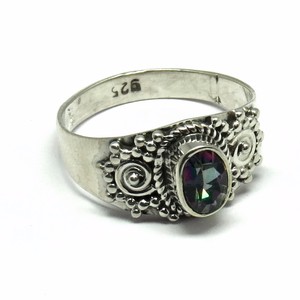 Anillos Shri Ashapura Jewels con Topacio Místico, Plata de Ley 925, Estilo BOHEMIA, Engaste Pavé, con Certificado de Terceros, Joyería Unisex - Product Image 2