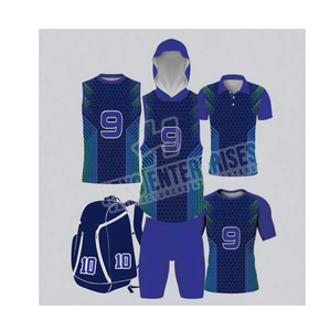 เสื้อฟุตบอลใส่สบายแห้งเร็ว7v7ปรับแต่งได้ชุดทีมคอมโบชุดคุณลักษณะระบายอากาศ - Product Image 1