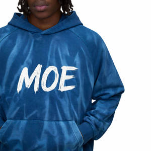 Sudadera con Capucha para Hombre, Estilo Informal, con Acabado Teñido Lavado, Mangas Raglán, Ropa Deportiva de Felpa - Product Image 3