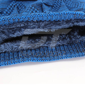 Wholesale Custom Logo Trendy Jacquard Hats High Quality Warm Winter Plain Dyed Knitted <b>Beanies</b> Hats 2025 - Product Image 6