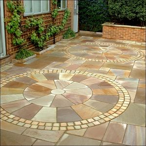 Premium Quality Natural Desert Mint Sandstone Hand-Cut Tiles Exterior Walkways Pathways <b>Landscaping</b> Cobbles Slab Block Outdoor - Product Image 1