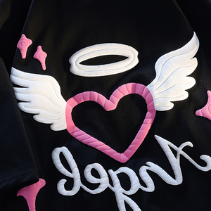 100% algodón de alta calidad camiseta Unisex Streetwear gráfico peso pesado personalizable 3D para Puff Loose Fit Unisex 3D camiseta - Product Image 5