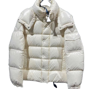 New fashion custom Embroidered Logo <b>White</b> Winter <b>Puffer</b> <b>jacket</b> Recycled Coats Warm Feather Bubble Puff Fill Outdoor custom OEM - Product Image 1