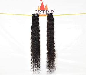 100% Temple Curly bundle machine indienne double trame cuticule aligné traitement de tissage aucun extensions de cheveux humains non transformés - Product Image 6