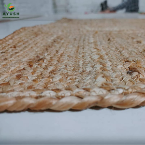 Tapis d'intérieur en jute et coton écologique, lavable et élégant, fait à la main, pour chambre à coucher et salon - Product Image 6