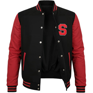 Veste de baseball unisexe en laine OEM 100% avec col de haute qualité Veste universitaire Letterman pour hommes - Product Image 5