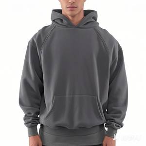 Pierre qualité musculation hommes sweats à capuche coton poids lourd surdimensionné Streetwear blanc pull sweat à capuche hommes - Product Image 1