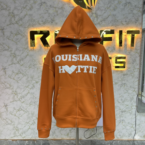 Marque privée Logo personnalisé Sweat à capuche zippé le plus demandé Puff Imprimé fabriqué en usine Sweats à capuche à bas prix pour hommes Sweats à capuche pour hommes - Product Image 1
