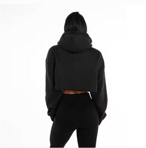 Sweat à capuche élégant et surdimensionné pour femmes Streetwear élégant OEM impression personnalisée de l'usine saison d'hiver à capuche col avant - Product Image 4