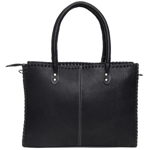 Black Premium Quality Leather Bohemian <b>Tote</b> <b>Bag</b> High Quality Women <b>Tooled</b> Genuine Leather Concealed Carry <b>Bags</b> - Product Image 2