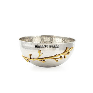 Cuenco de chocolate martillado chapado en oro, cuenco dulce decorativo de forma redonda, diseño personalizado, cuenco de chocolate elegante - Product Image 5