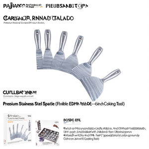 Spatola Premium in Acciaio Inossidabile con Lama Flessibile EDMA - Utensile da Cucina da 6 Pollici - Product Image 2
