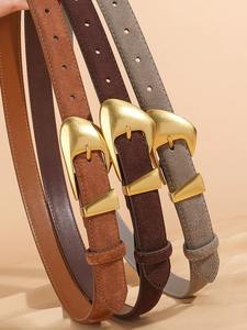 Ceintures de golf tissées pour hommes avec drapeau américain en cuir véritable et toile au design tendance OEM - Product Image 5