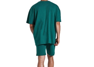 Men's Summer Plus Size 2-Piece High Quality Comfortable Casual Breathable Cotton Shirt and Short <b>Set</b> High Street Style - Product Image 3