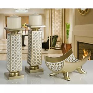 Creative Scents Schonwerk Décoratif Bougeoir Lot de 2 Mariage Décoratif Pilier Titulaire De Luxe Bougie Stsnd Table Décor - Product Image 4