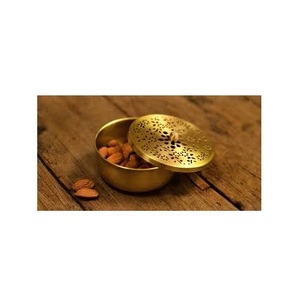 Cuenco de frutas de latón con tapa, diseño antiguo para decorar el hogar, producto más vendido, cuenco de frutas de latón - Product Image 2