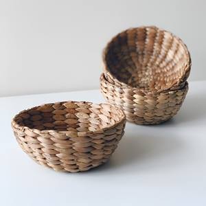 Petits paniers en paille pour l'organisation de la maison, prix le plus bas, panier en jacinthe d'eau tissé à la main, conteneur - Product Image 3