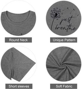 Camiseta de Talla Grande para Mujer, Transpirable, Ecológica, Informal, Holgada, de Verano, de Manga Corta, Suave, Cómoda, Moderna y de Gran Tamaño - Product Image 4