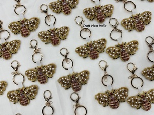 พวงกุญแจโลหะลูกปัดลูกปัดลูกปัดสีเขียวทำด้วยมือพวงกุญแจโลหะลูกปัดเม็ดแก้วขนาดเล็กสีสันสดใสอุปกรณ์เสริมสำหรับผู้หญิง - Product Image 5