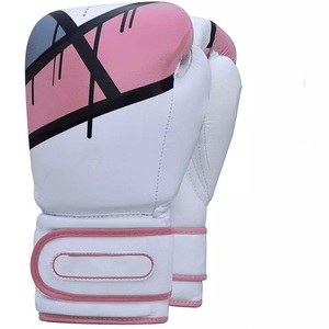 GAF Gants de boxe pour hommes et femmes en cuir de vache antidérapant avec logo personnalisé pour le Muay Thai MMA Training - Product Image 1