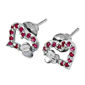 Pendientes de Botón de Plata de Ley 925 con Corazón de Rubí de Moda para Mujer, Diamante con Corte de Pera, Certificado GIA, Chapado en Oro Rosa, Circonita, Regalo Perfecto - Product Image 2