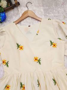 Vestido largo bohemio chic para mujer-Maxi escalonado étnico con estampado floral y mangas abullonadas silueta acampanada para verano y uso diario - Product Image 6