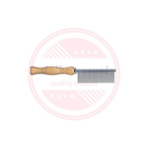 Peines de dientes finos de acero inoxidable con mango de madera para perros, gatos, mascotas, herramientas profesionales para el cuidado del cabello - Product Image 6